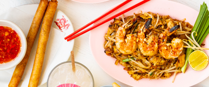 Na Na Thai lumpia and pad thai Na Na Thai lumpia and pad thai